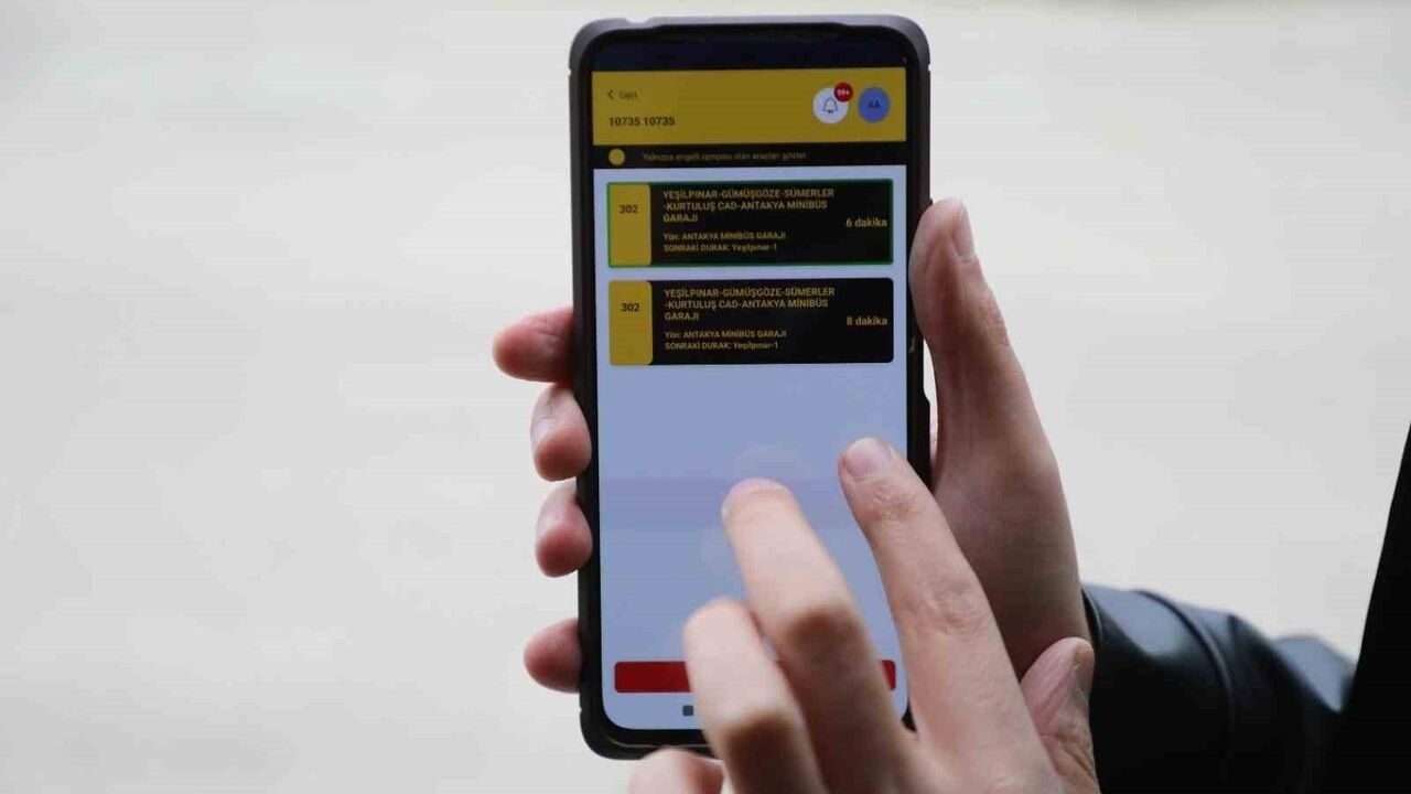 Hatay'da 'Engelsiz Mobil Ulaşım' ile görme engellilere sesli toplu taşıma