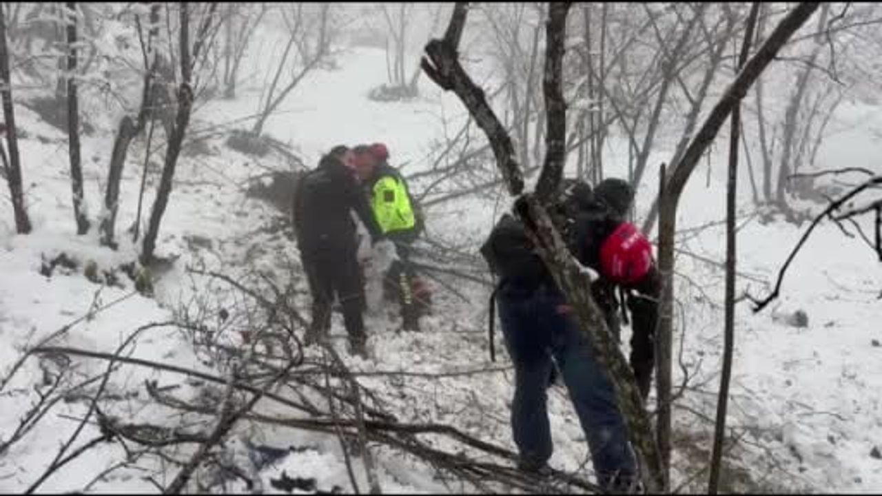 Hendek'te Kar Kazası: 34 EU 9224 Şarampole Devrildi — 3 Yaralı
