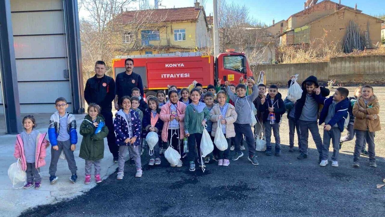 Hüyük'te 1. Sınıf Öğrencilerine Yangın Eğitimi