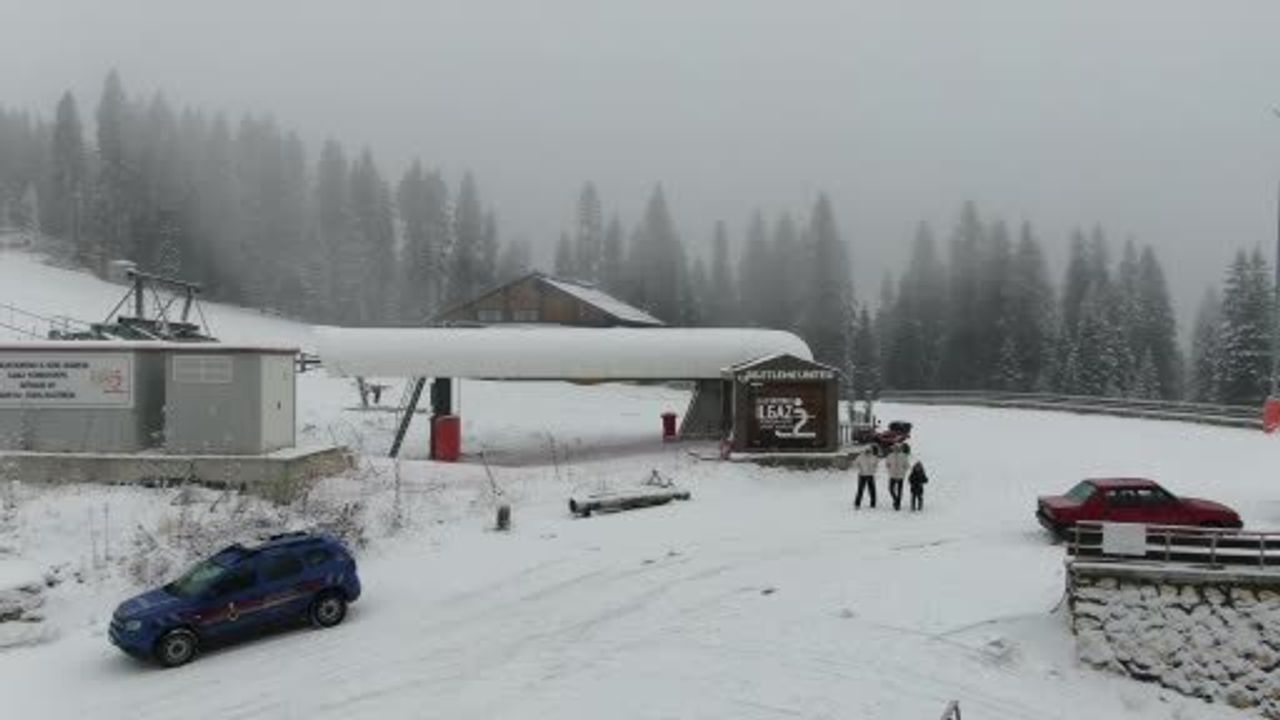 Ilgaz Dağı'nda Kar Kalınlığı 20 Santimetreye Ulaştı
