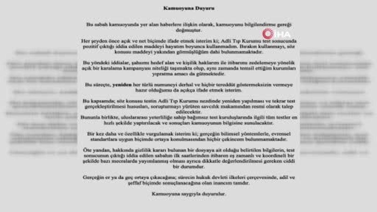 İstanbul Başsavcılığı'ndan Sadettin Saran açıklaması: Özel laboratuvar raporu yok