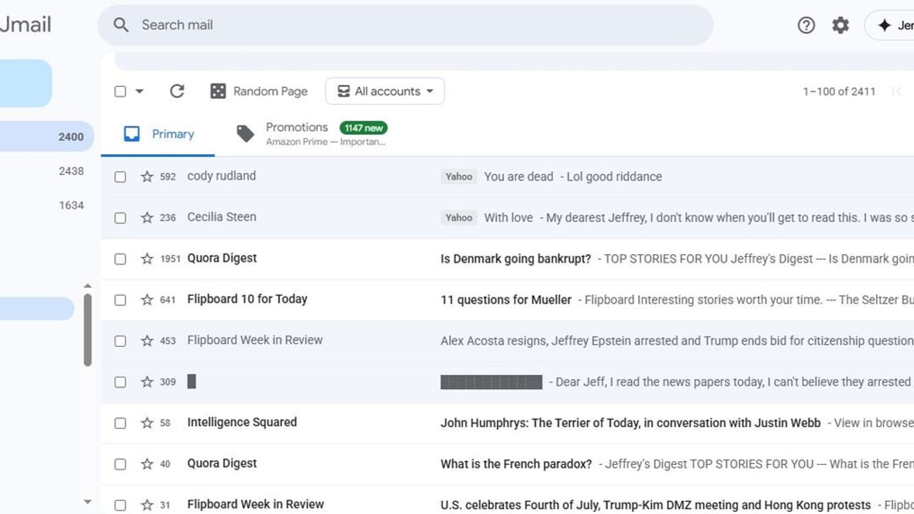 Jeffrey Epstein’in e-postaları 'Jmail.world' ile dijital erişime açıldı