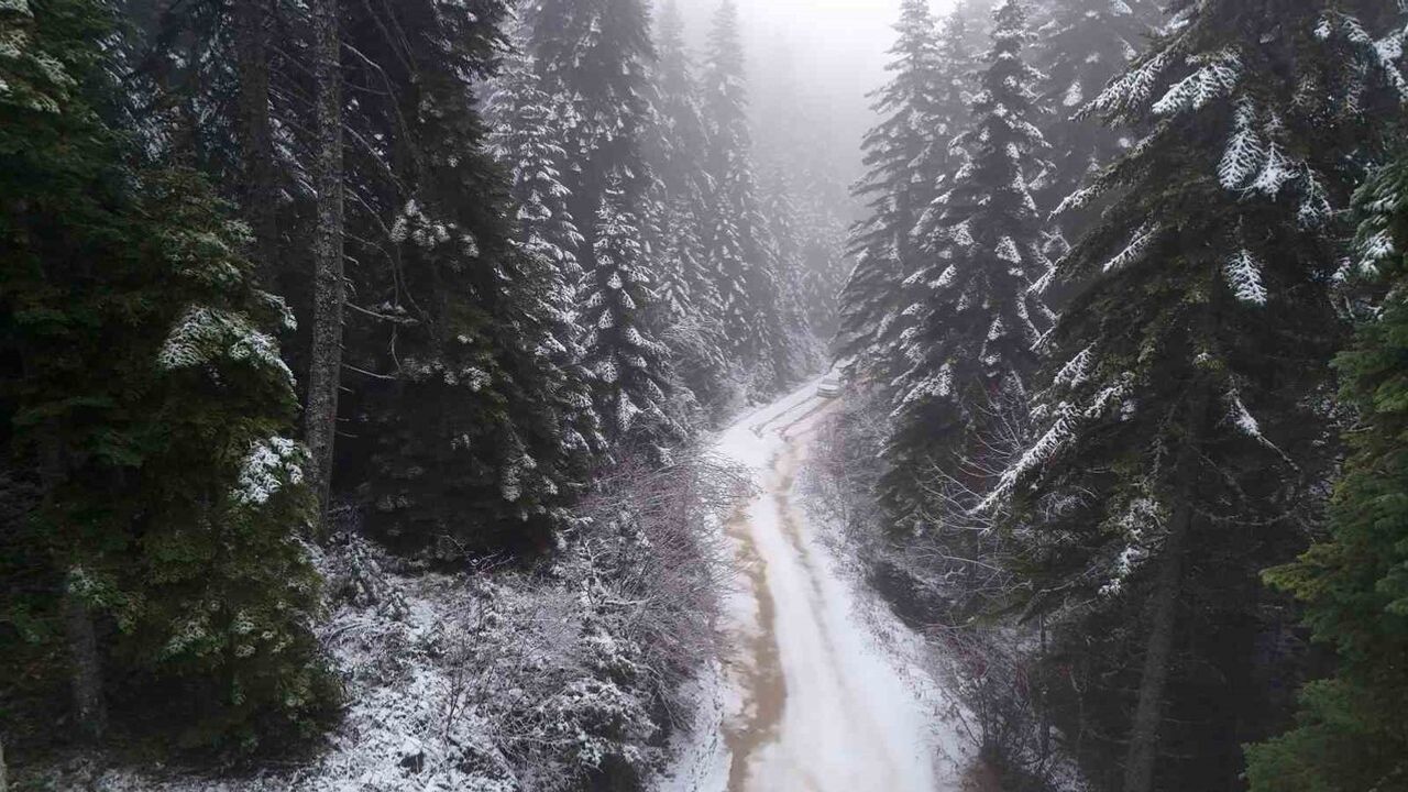 Karabük’te Yüksek Kesimler Beyaza Büründü