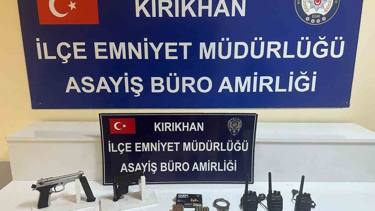Kırıkhan'da Asayiş Operasyonu: Ruhsatsız Silah ve Mermilerle 2 Gözaltı