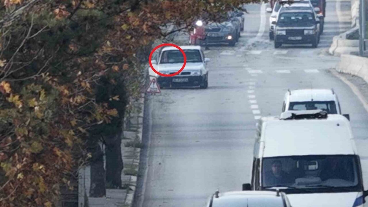 Kırıkkale'de dronla yakalanan ehliyetsiz sürücüye 18 bin 677 lira ceza