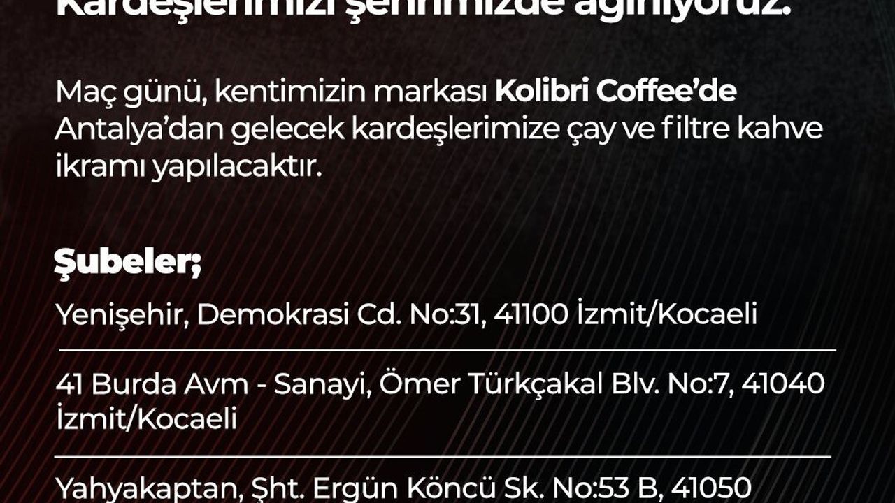 Kocaelispor - Antalyaspor: Süper Lig 17. Hafta Maçı ve Depremle Kurulan Dostluk