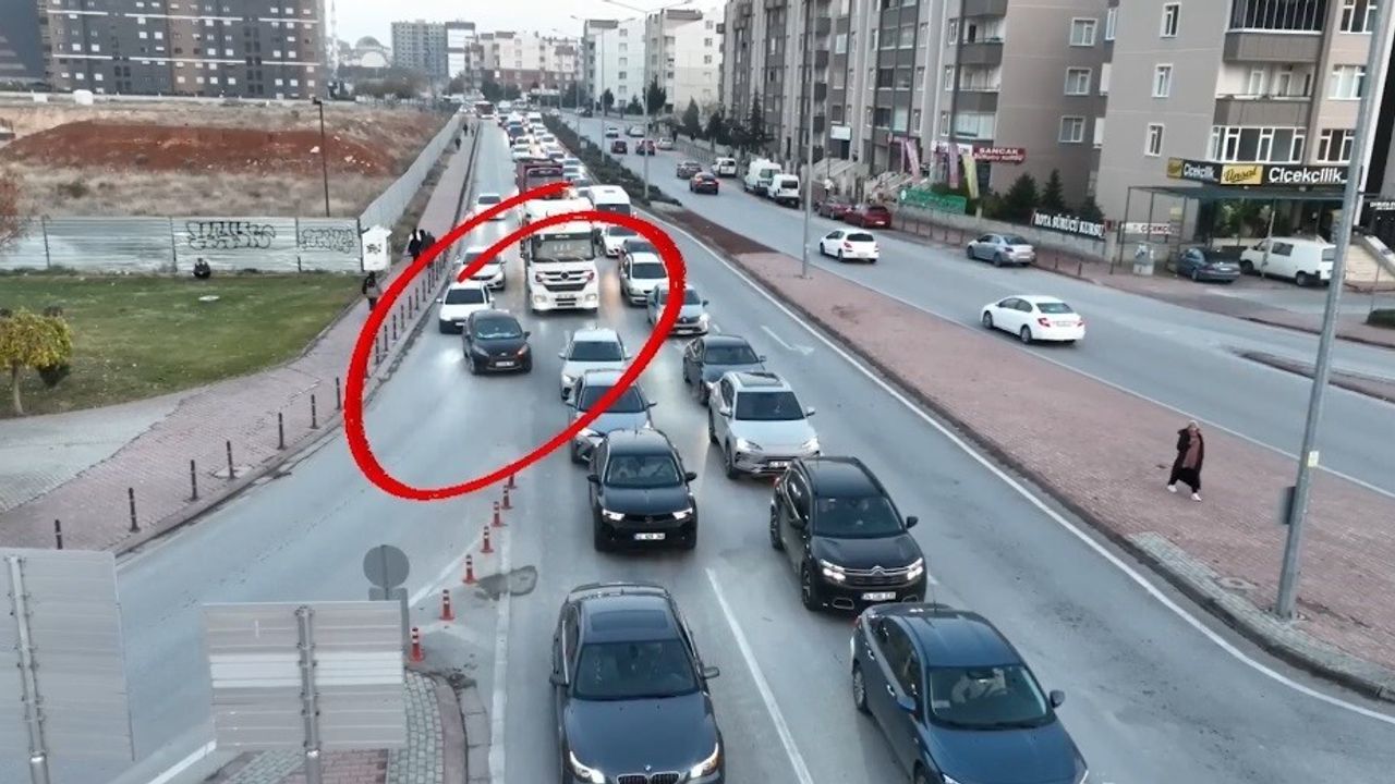 Konya'da Dron Destekli Trafik Denetimi: 332 Sürücüye Ceza