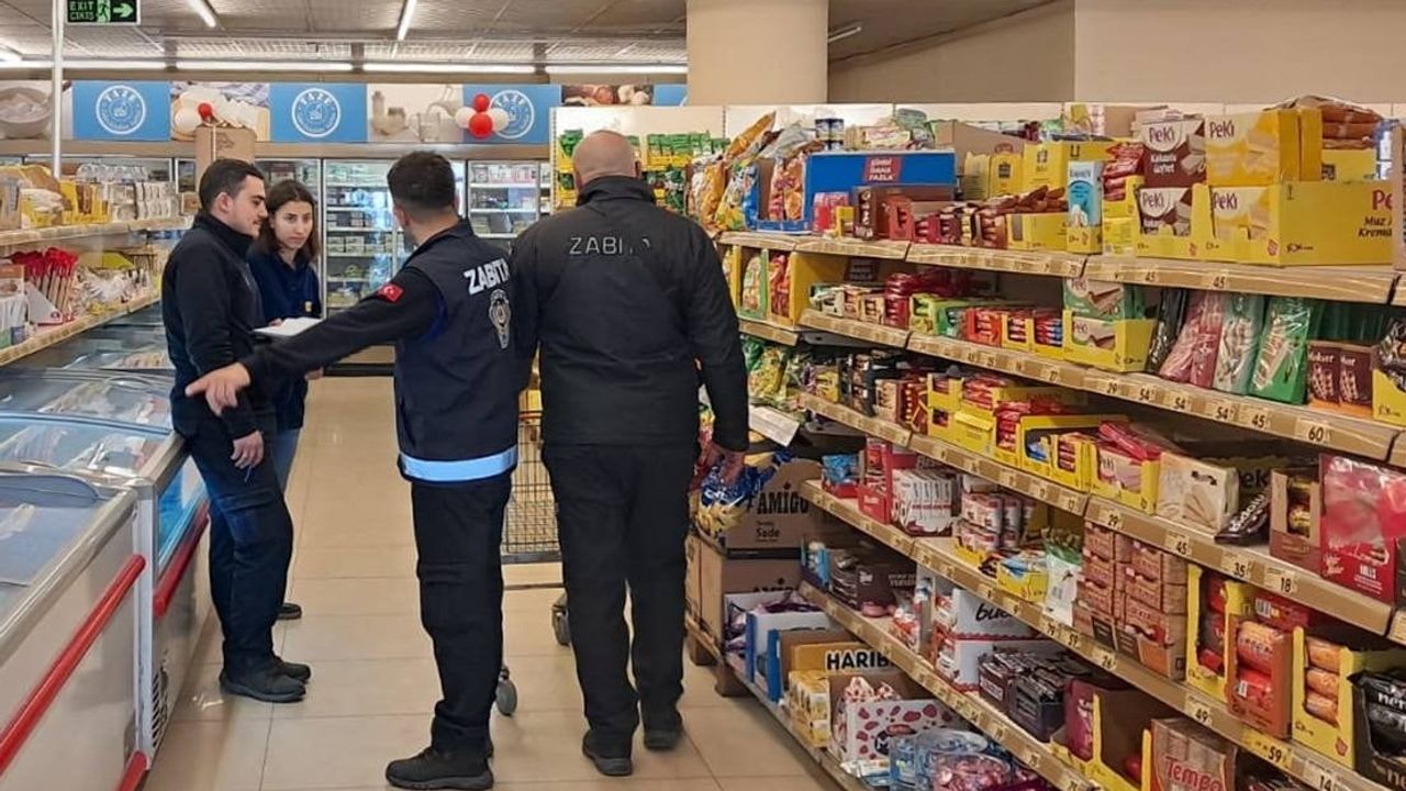 Köşk'te Zincir Marketlerde Etiket ve Son Kullanma Tarihi Denetimi