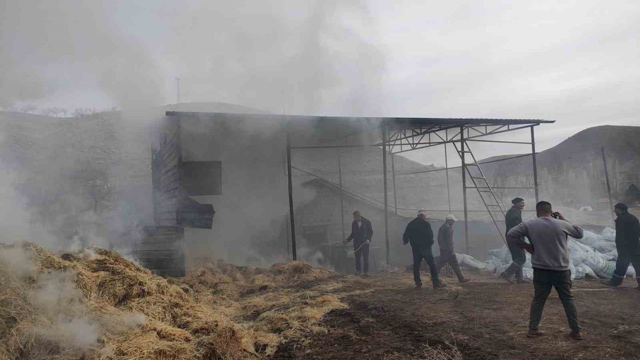 Malatya'da Besi Çiftliğinde Samanlık Yangını — Maddi Hasar Oluştu