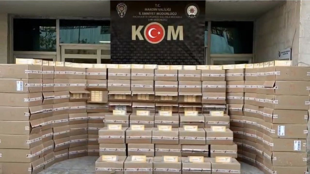 Mardin Kızıltepe'de 78 Bin Paket Kaçak Sigara Ele Geçirildi
