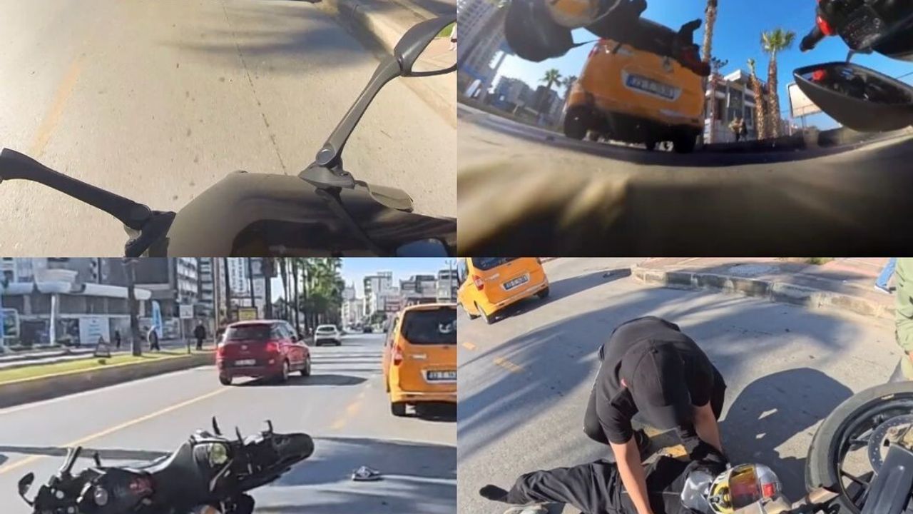 Mersin'de Kaskı Hayatını Kurtardı: Motosiklet Sürücüsü Yarasız Kurtuldu