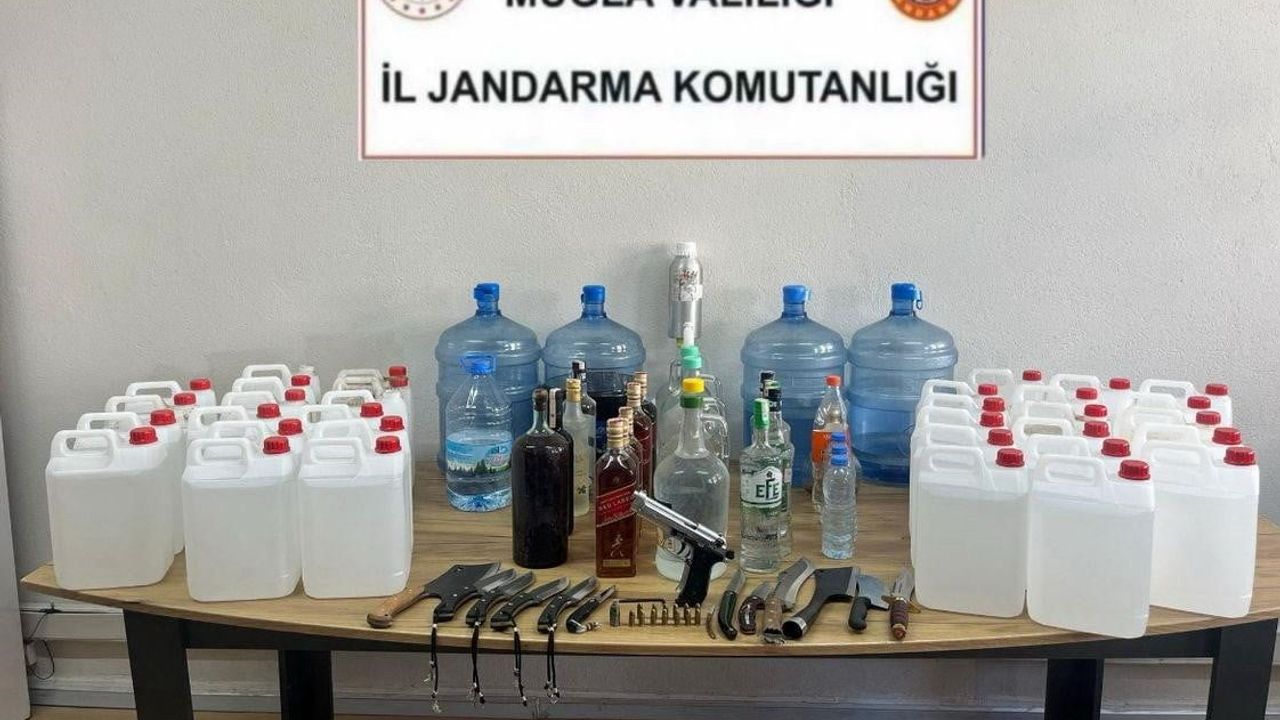 Milas'ta Sahte İçki ve Ruhsatsız Silah Operasyonu: 2 Gözaltı