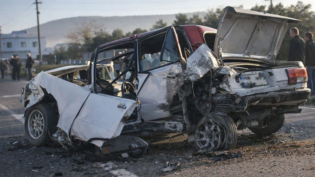 Milas'ta Zincirleme Kaza: Tofaş 'Teneke Kutu' Gibi Ezildi, 1 Yaralı