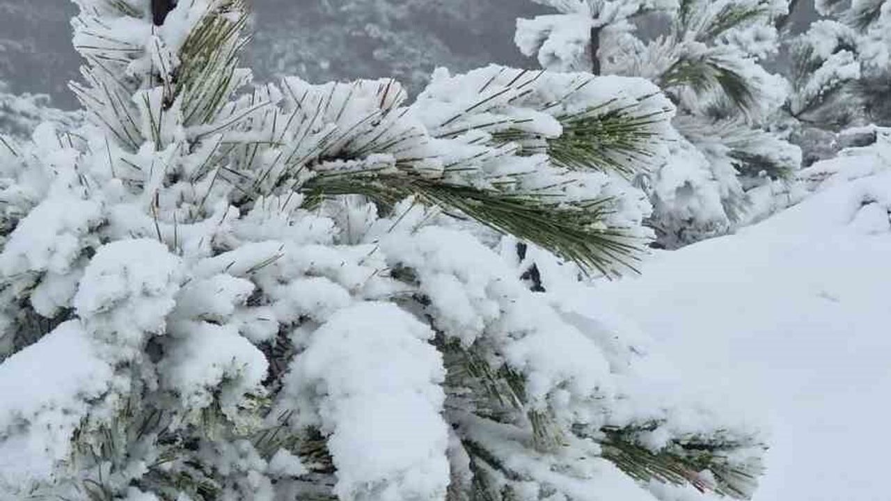 Muğla'da Mevsimin İlk Karı: Göktepe Dağı Beyaza Büründü