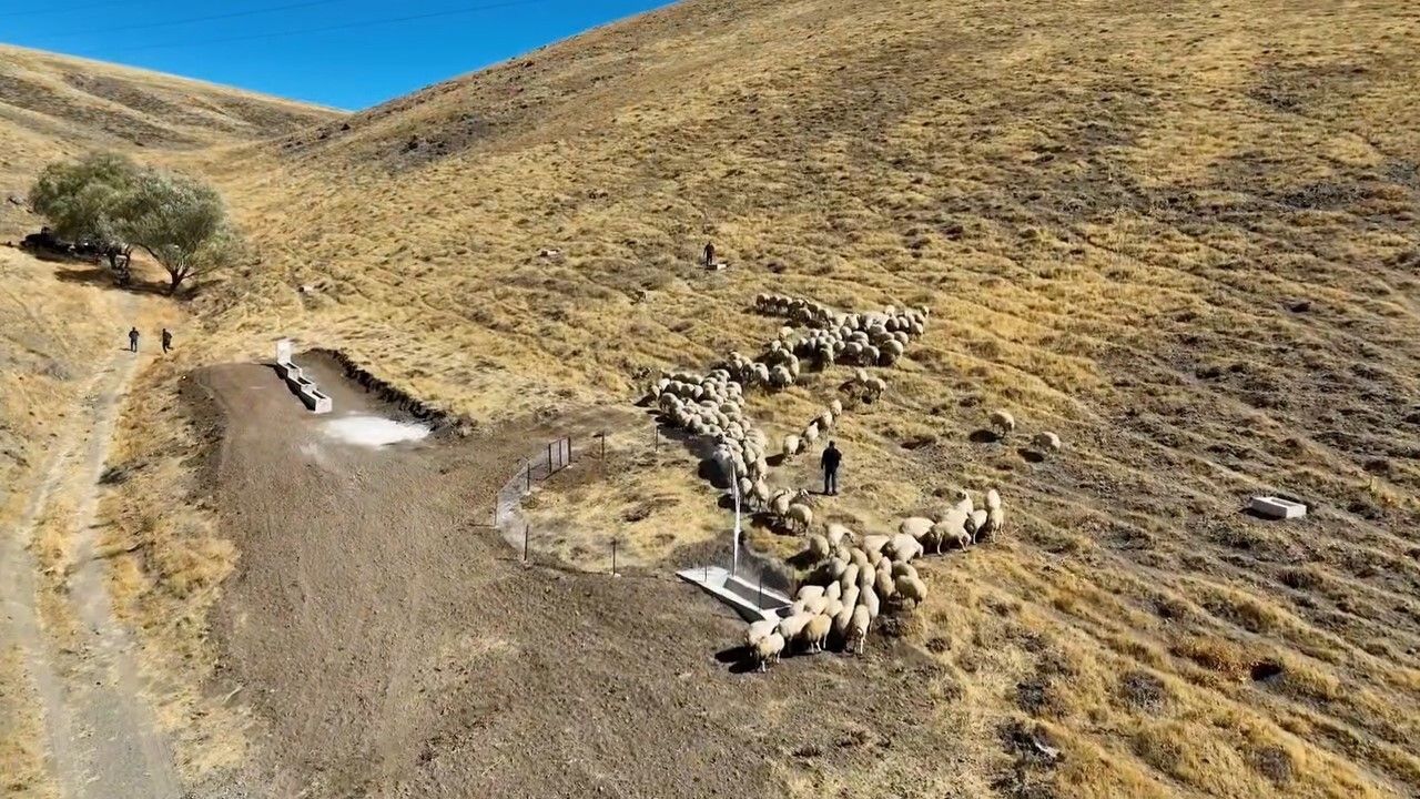 Niğde'de Meralara Yeni Hayvan İçme Suyu Alanı