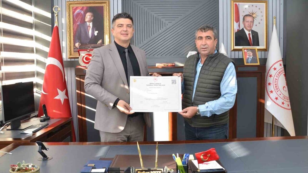 Niğde Süt Üreticileri Birliği'ne 1. Derece Tarımsal Örgüt Belgesi