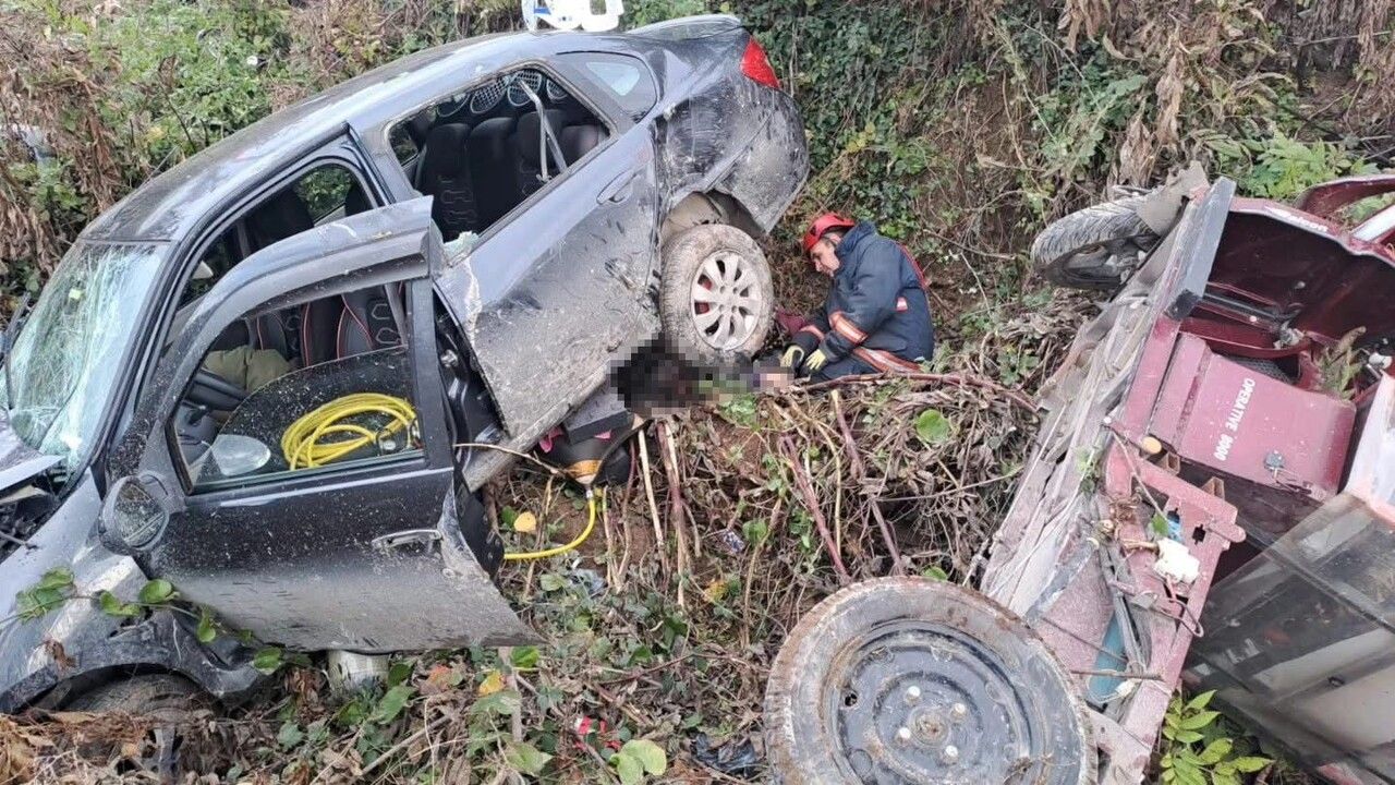 Ordu Fatsa'da Üç Tekerlekli Araç ile Otomobil Çarpıştı: 2 Ölü, 1 Yaralı