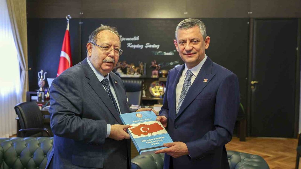 Özgür Özel TBMM'de YSK Başkanı Ahmet Yener ile görüştü