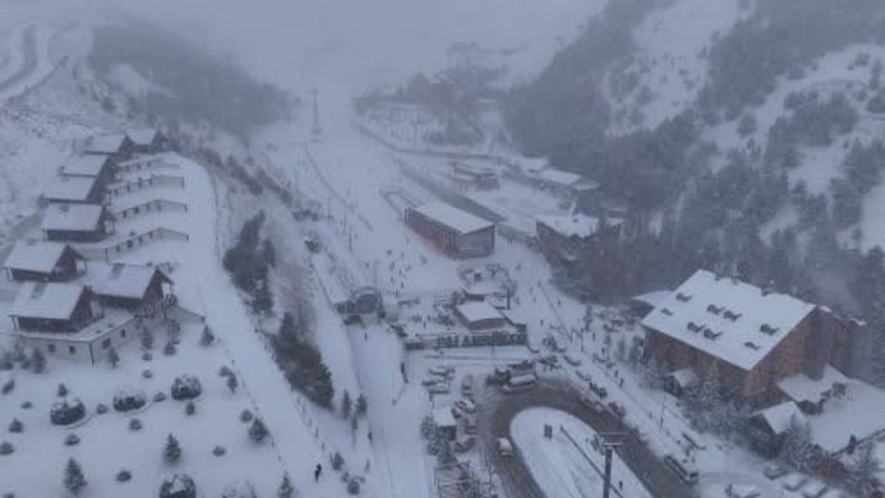 Palandöken'de Yoğun Kar Yağışı: Kartpostallık Görüntüler