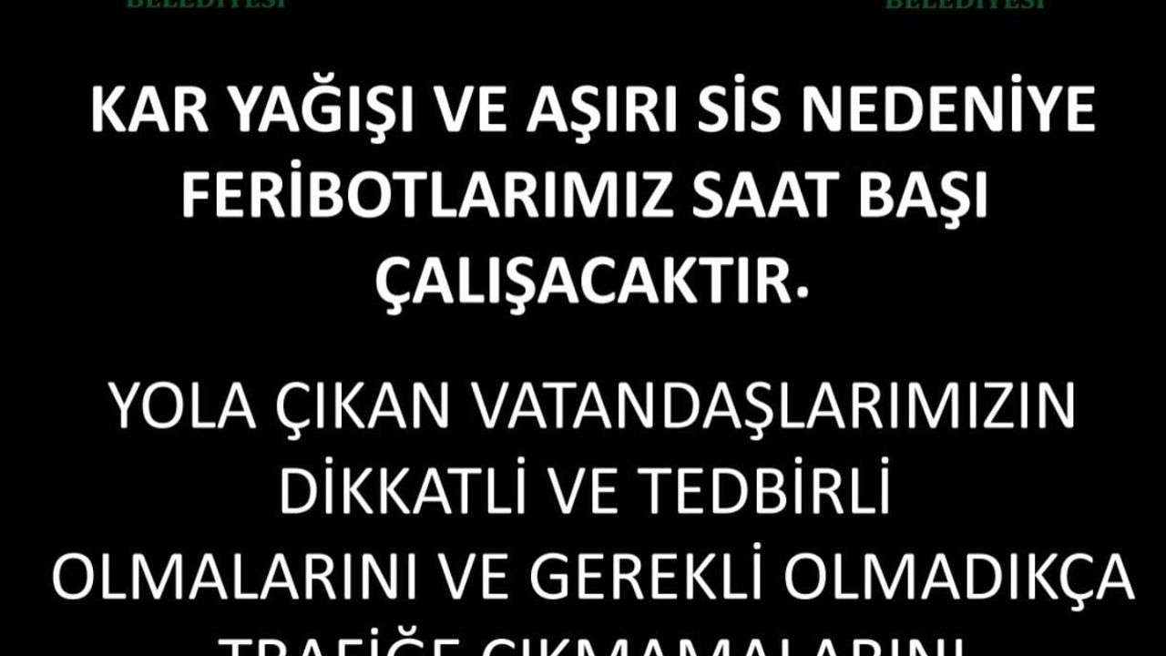 Pertek ve Çemişgezek Feribotları Kar ve Sis Nedeniyle Aksadı
