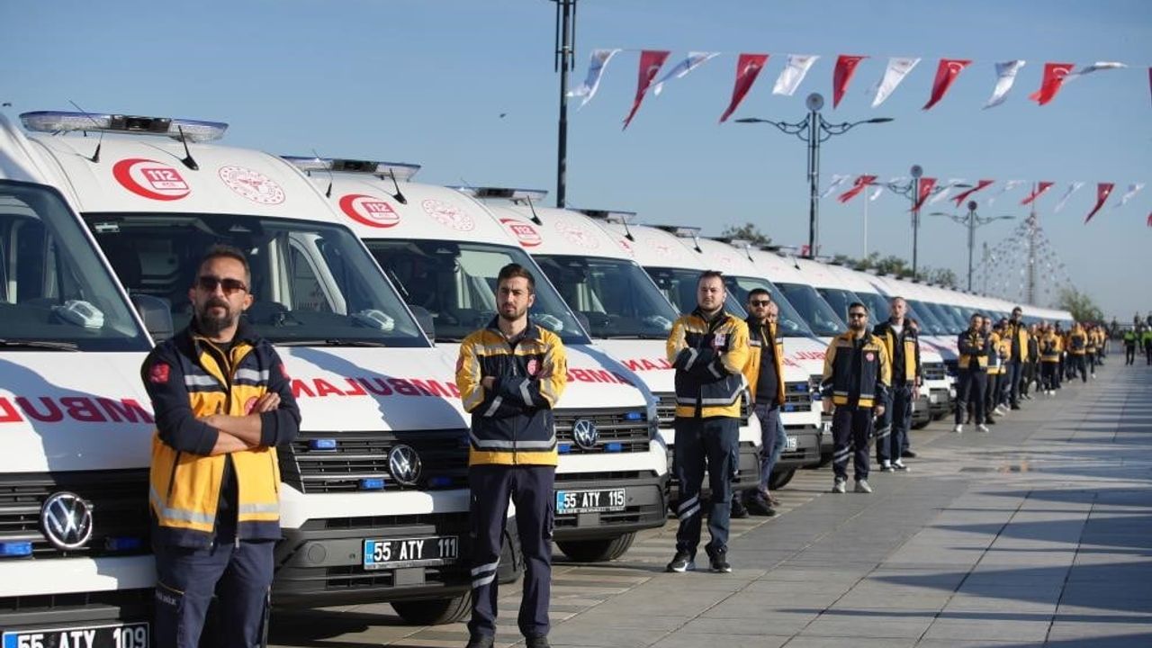 Samsun 112: Ambulanslar 2025'te 4 milyon km yaptı, 141 bin vakaya müdahale