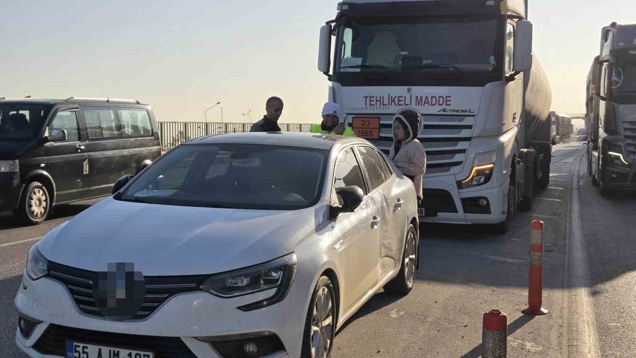 Samsun’da LPG yüklü tanker otomobile çarptı: Facianın eşiğinden dönüldü