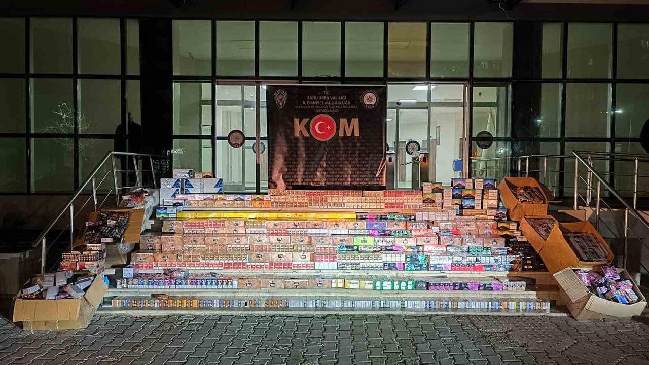 Şanlıurfa’da Kaçak Sigara Operasyonu: 3 Gözaltı, 3 Milyon 796 Bin TL’lik Ele Geçirme