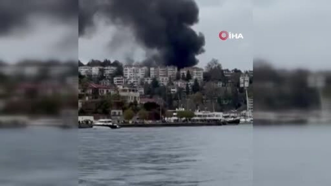 Sarıyer'de metruk binada yangın: Çimenzar Sokak'ta dumanlar gökyüzünü sardı