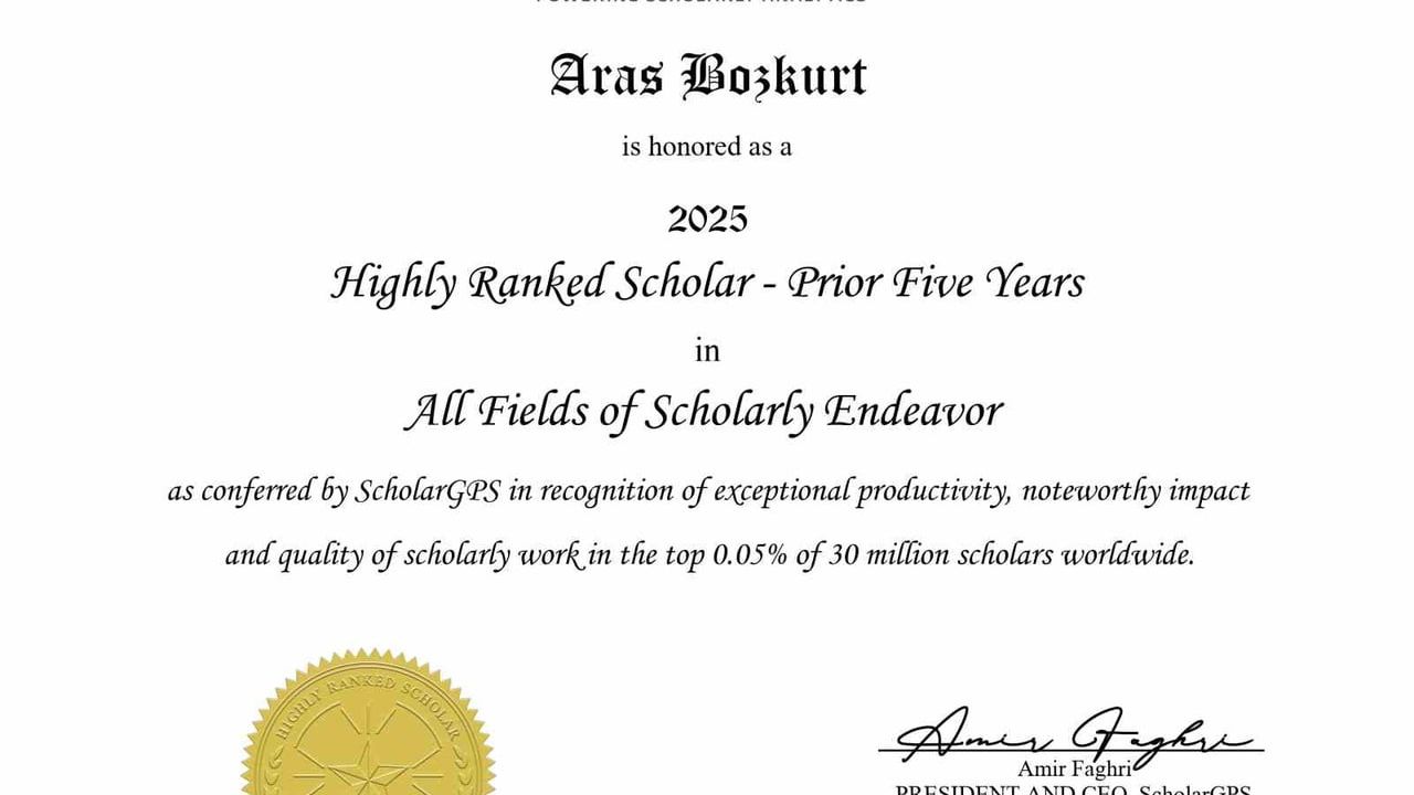 ScholarGPS'e Göre Prof. Dr. Aras Bozkurt Uzaktan Eğitimde Dünya 1.'si