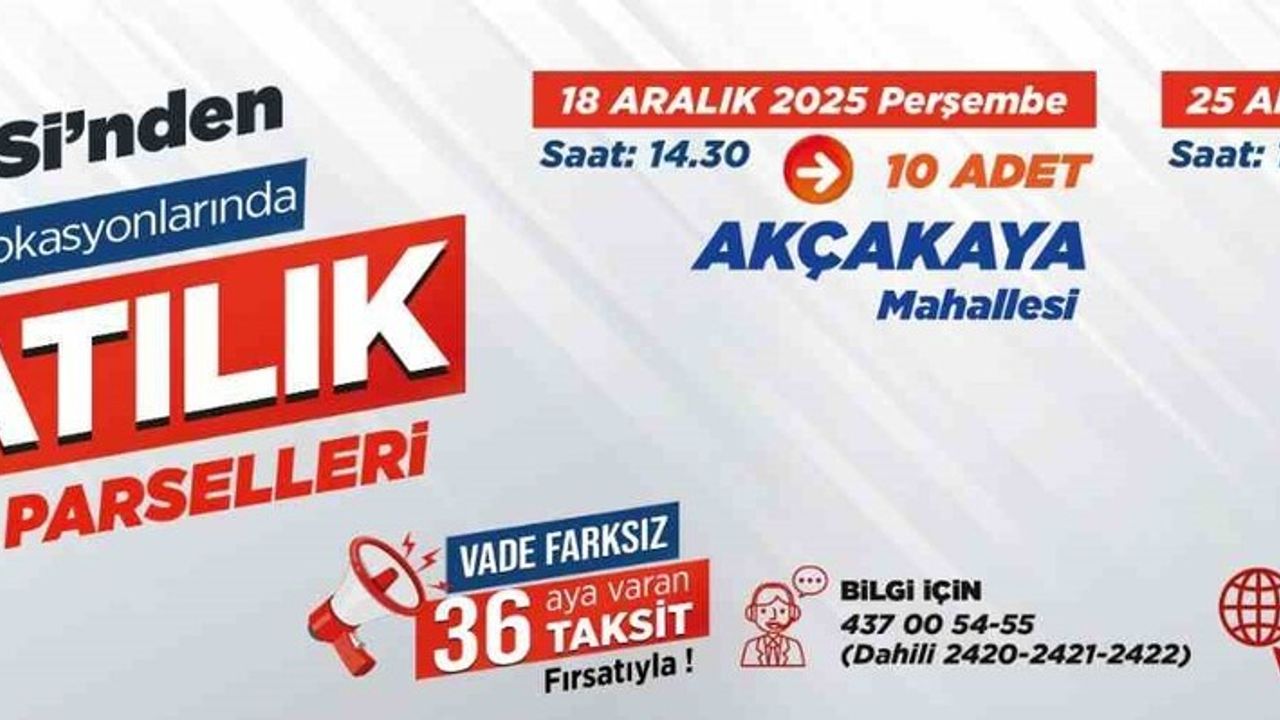 Talas Belediyesi 30 Villa Parselini İhaleyle Satışa Sunuyor — Akçakaya ve Endürlük'te Fırsat