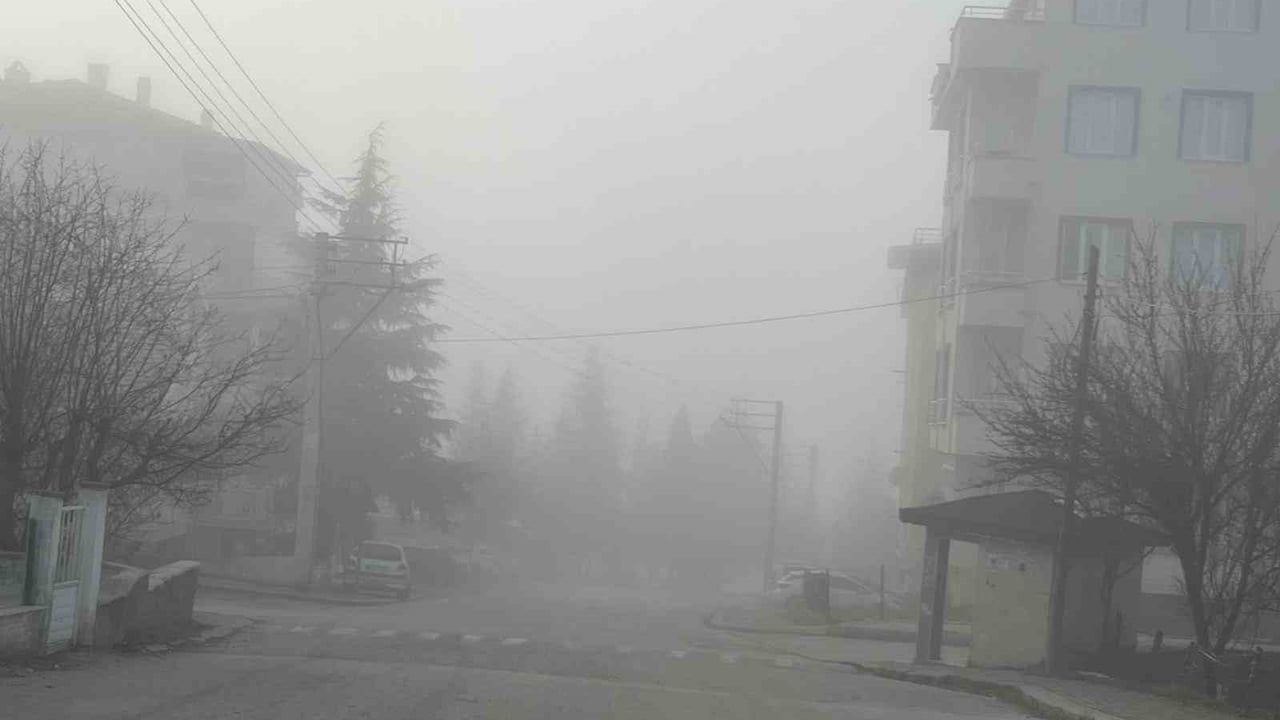 Tavşanlı'da Yoğun Sis: Görüş 50 Metreye Düştü