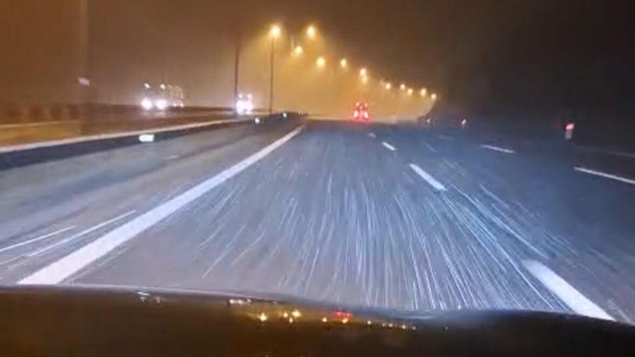 TEM Otoyolu'nda Tipi: Gerede Mevkiinde Kar Etkili