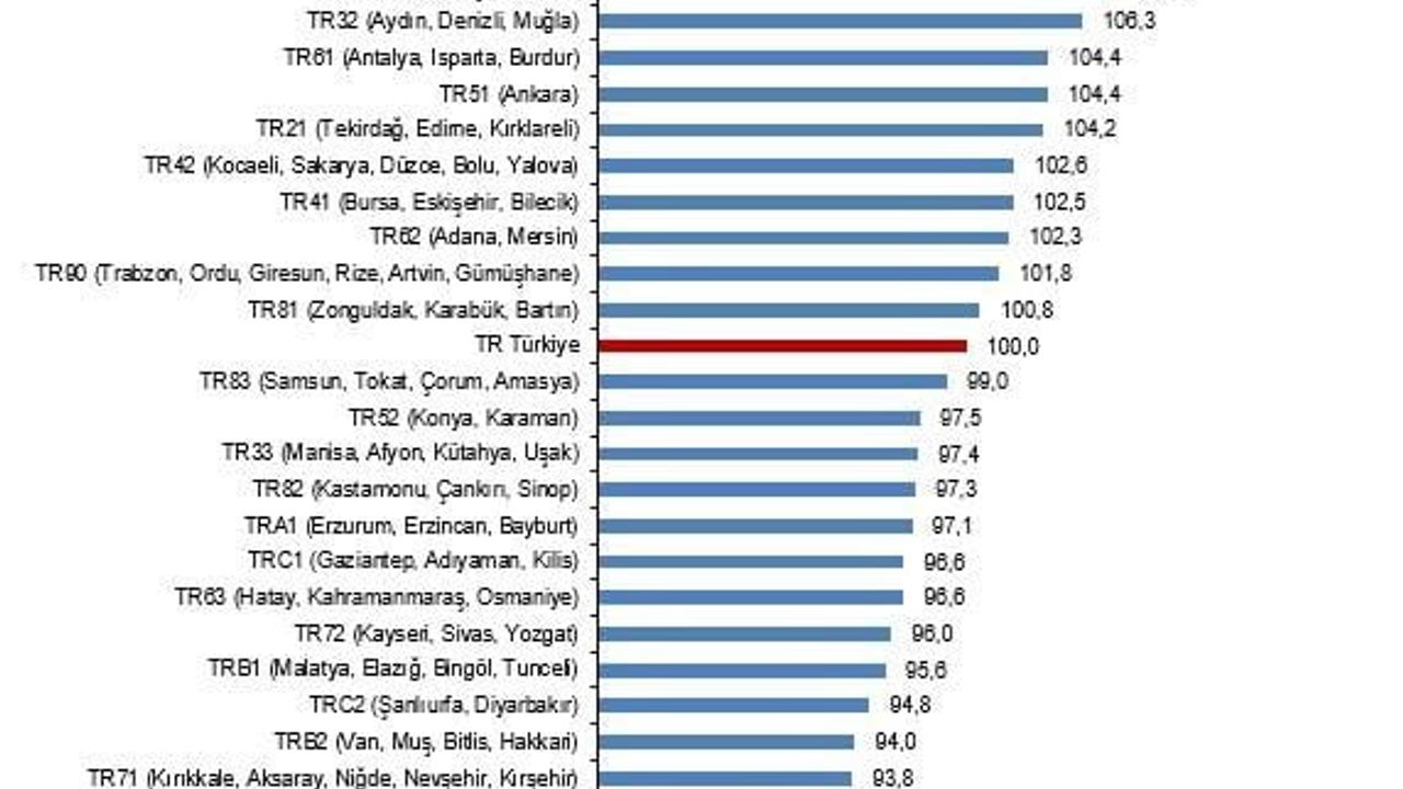 TR32 (Aydın-Denizli-Muğla) 2024'te Türkiye Ortalama Fiyatlarını Aştı