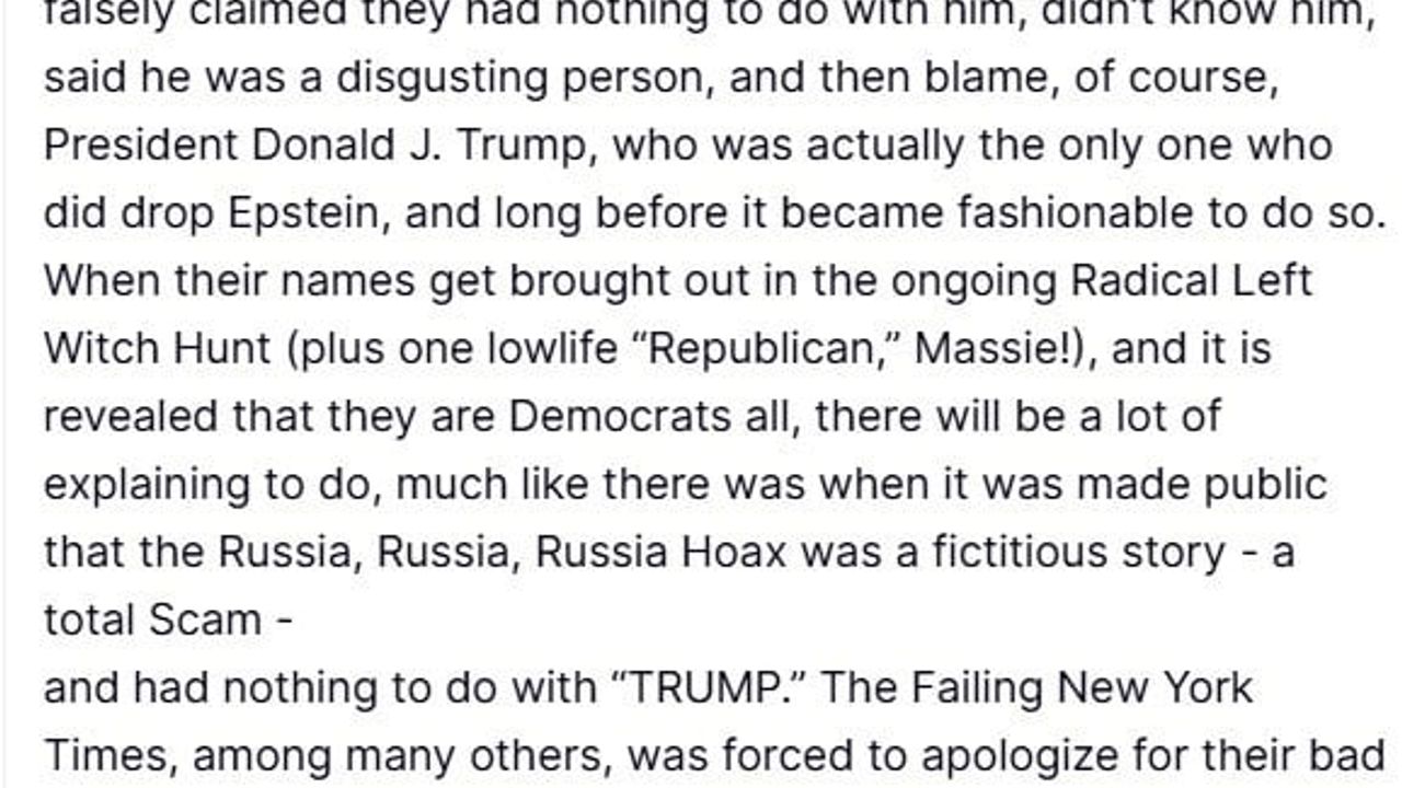 Trump'tan Demokratlara Epstein Uyarısı: 'Cadı Avı' ve İtibar Endişesi