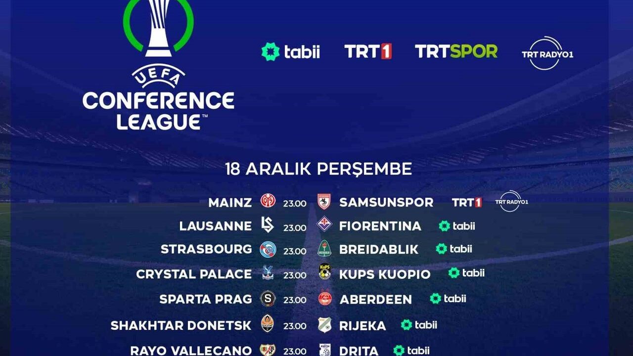 UEFA Konferans Ligi TRT ve tabii’de — Canlı Yayın Akışı