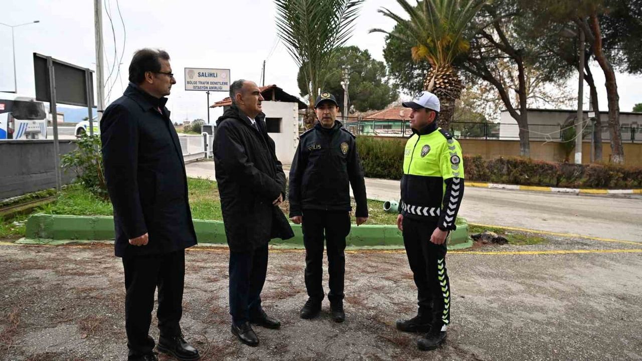 Vali Vahdettin Özkan Salihli'de Yılbaşı Güvenlik Denetimi