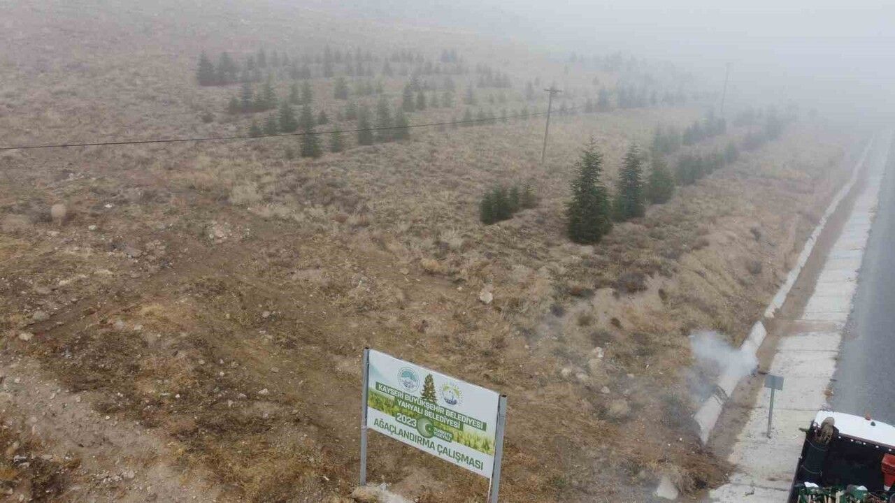 Yahyalı Ağcaşar Barajı'na 1.200 Fidan Dikildi