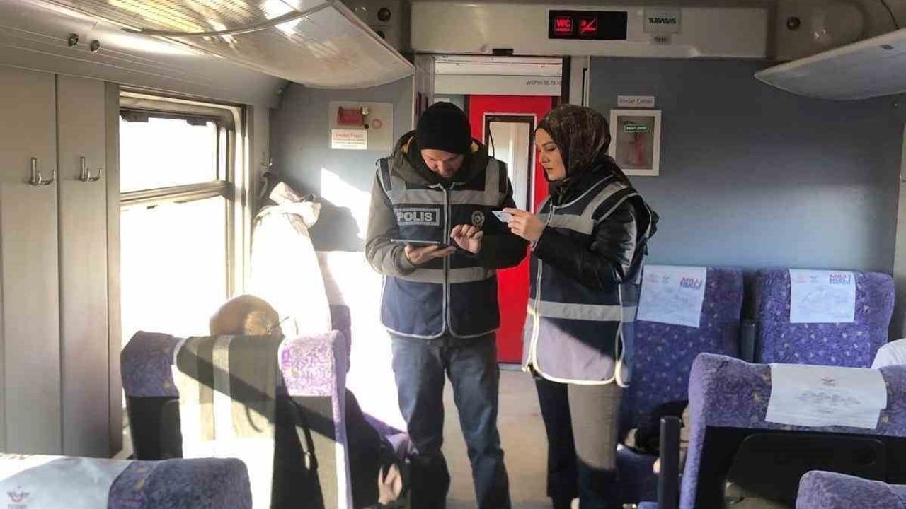 Yerköy’de Güney Ekspres’te Polis Denetimi: 87 Yolcu Kontrol Edildi