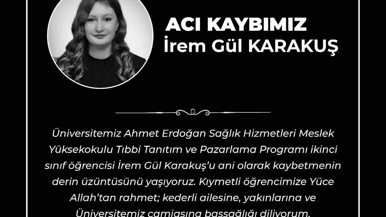 Zonguldak'ta KYK Yurdunda Öğrenci İrem Gül Karakuş 9. Kattan Düşerek Hayatını Kaybetti