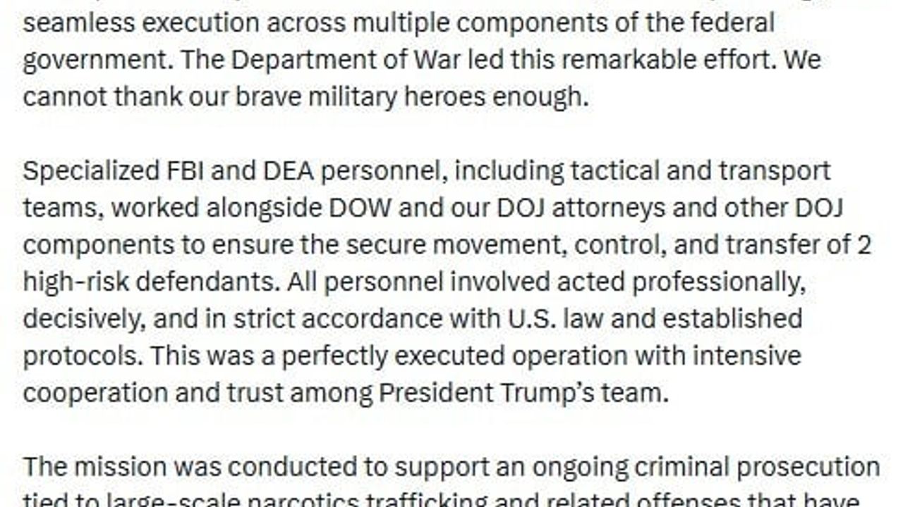 ABD'den Maduro Operasyonu Açıklaması: 'Sorumluluk Suç Faaliyetlerini Sürdürmeyi Tercih Edenlerde'