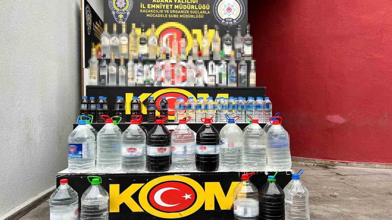 Adana'da 500 Litre Sahte İçki Ele Geçirildi, 6 Şüpheli Yakalandı