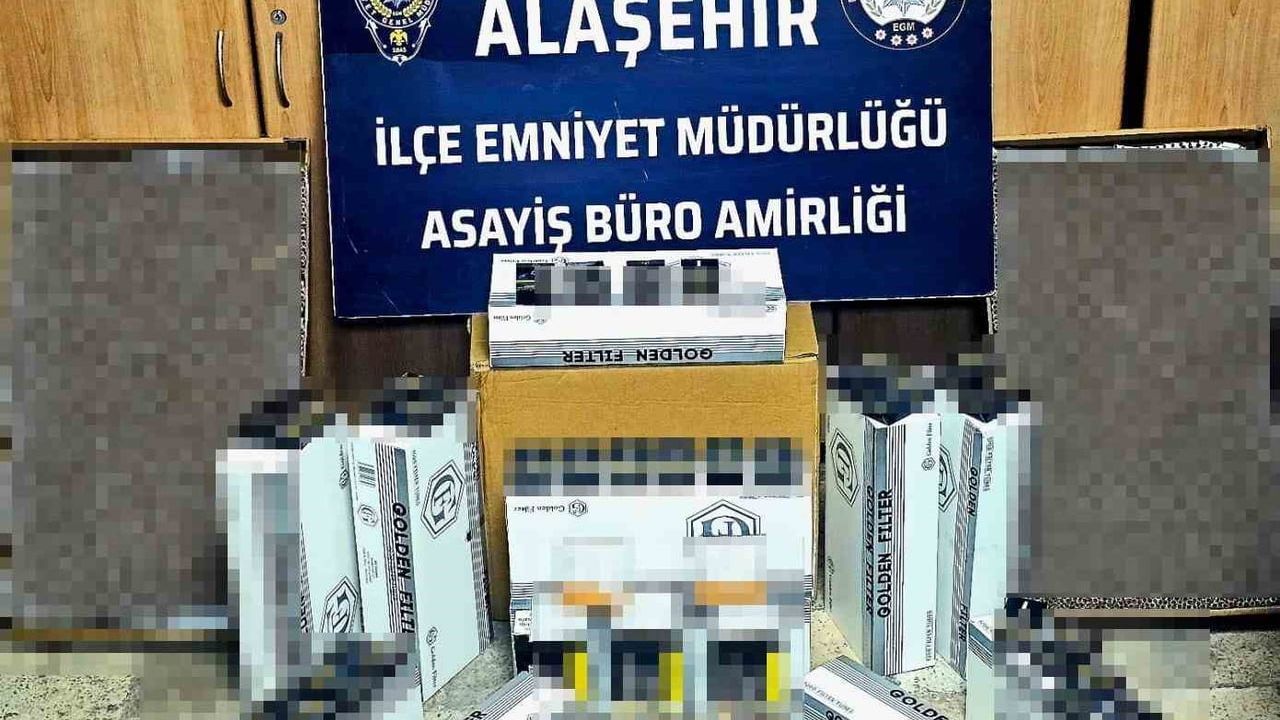 Alaşehir’de 23 bin 750 kaçak makaron ele geçirildi