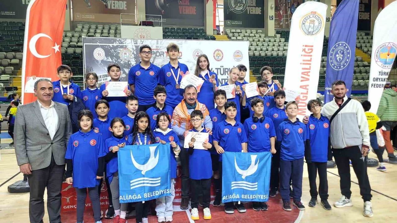 Aliağalı oryantiringciler Muğla’dan 8 Türkiye derecesiyle döndü