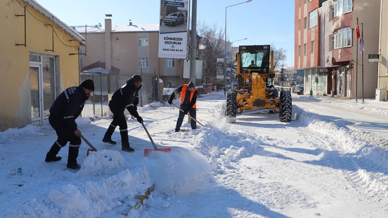 Ardahan Belediyesi'nden Hummalı Kar Temizliği