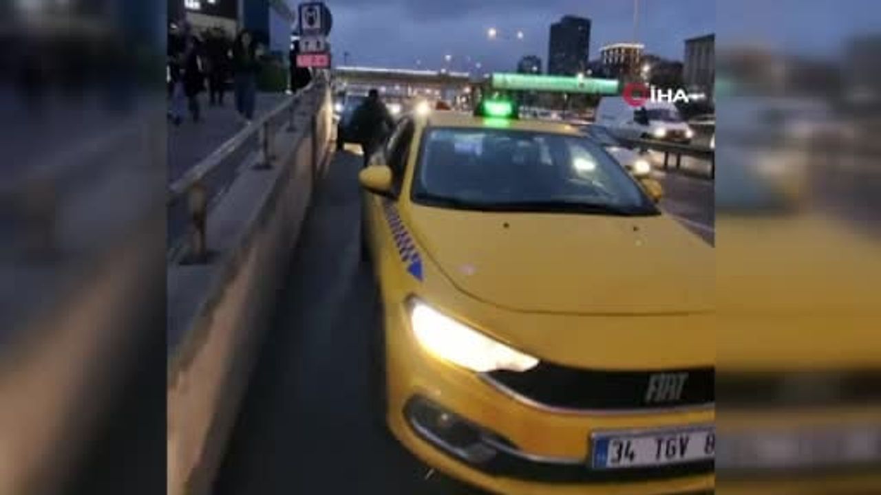 Ataşehir'de engelli yolcuları reddeden taksi şoförü trafikten men edildi