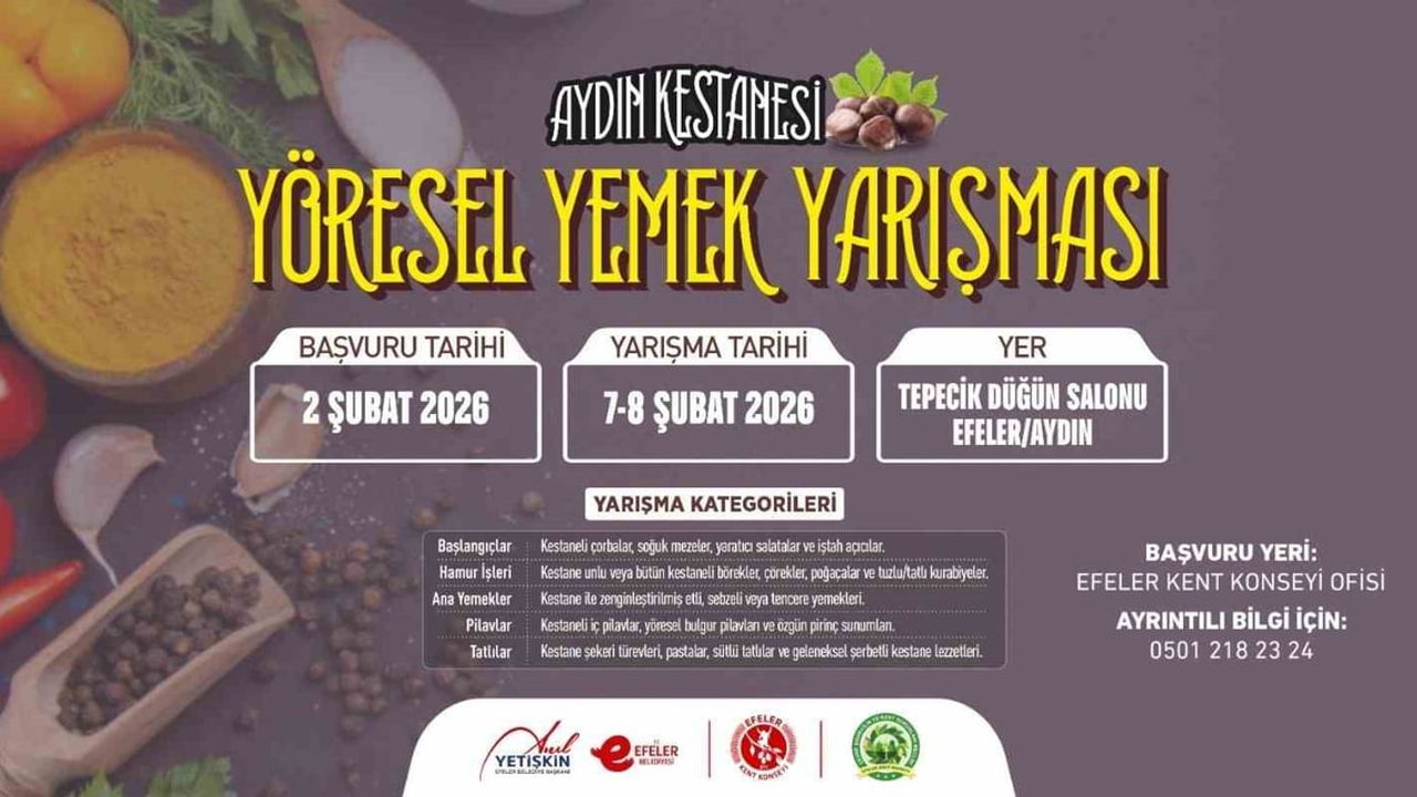 Aydın Kestanesi Yöresel Yemek Yarışmasıyla Tanıtılacak