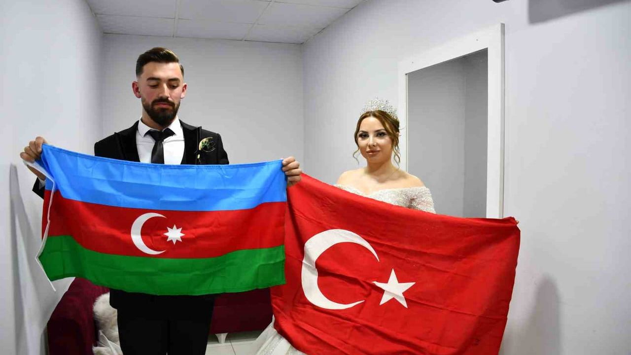 Azerbaycan'dan Samsun'a Mutluluk: Mehmet Yıldız ile Sevinç Çalış Vezirköprü'de Evlenildi