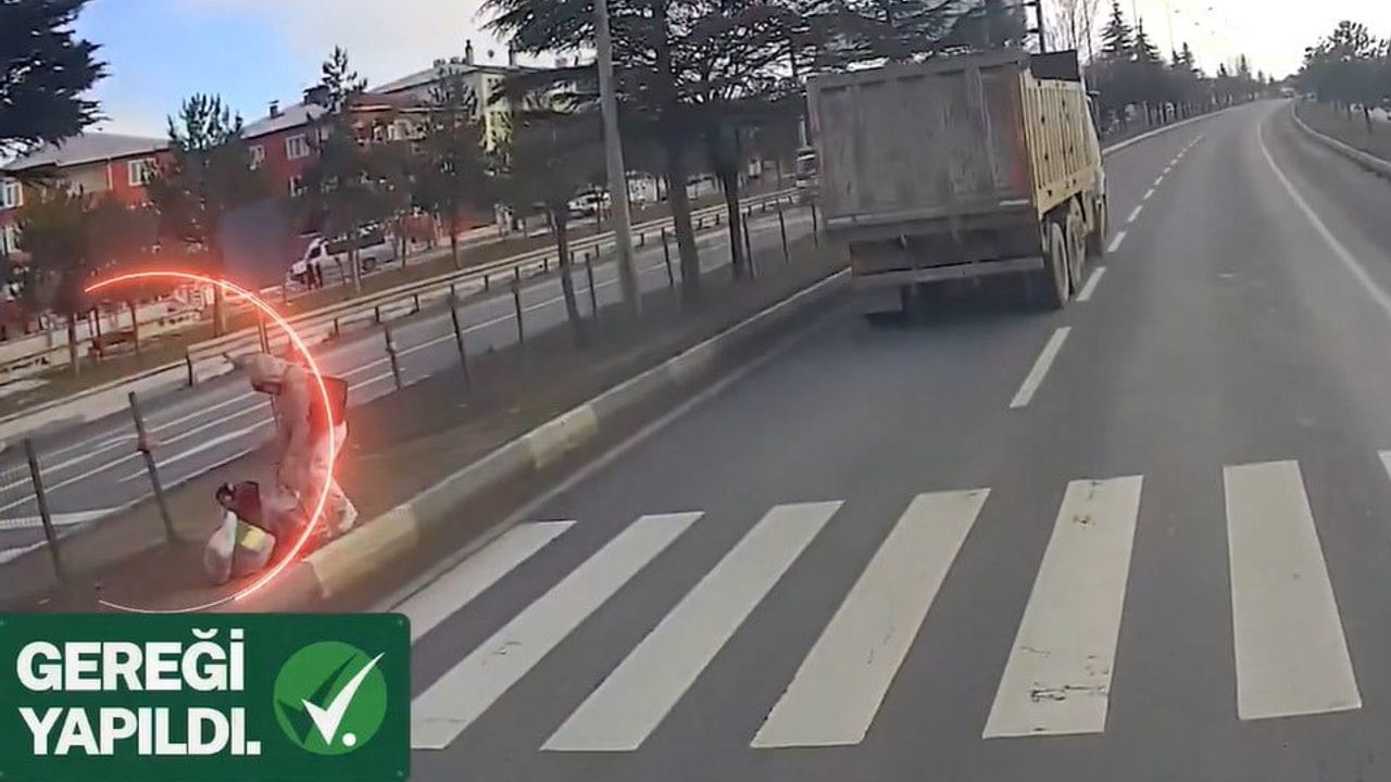 Bakan Yerlikaya: Kütahya'da yaya önceliğini ihlal eden kamyon sürücüsüne ceza