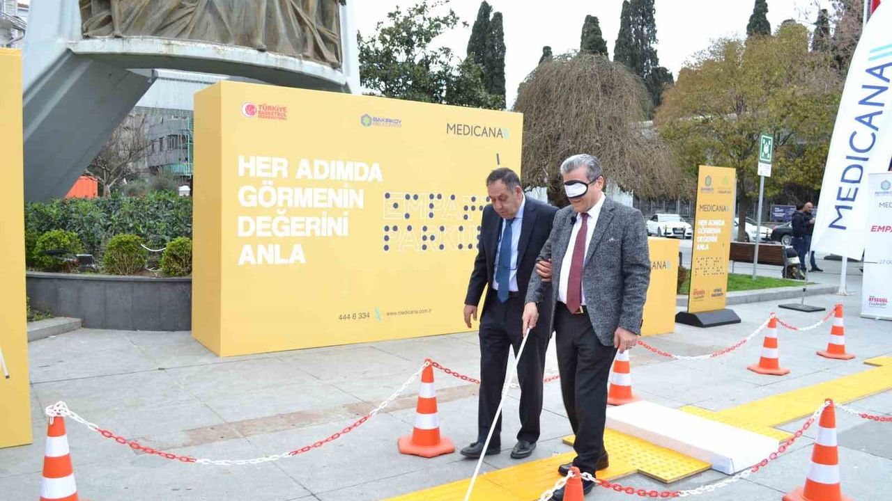 Bakırköy'de Empati Parkuru: Medicana görme engelliler farkındalığı