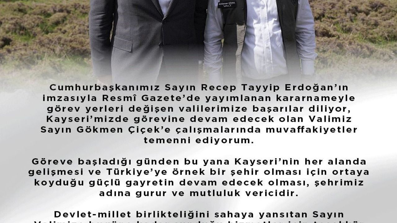 Başkan Okandan: Birlik ve Beraberlik İçinde Kayseri İçin Çalışmayı Sürdüreceğiz